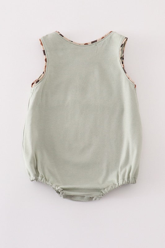 Camouflage Deer Applique Bubble Romper