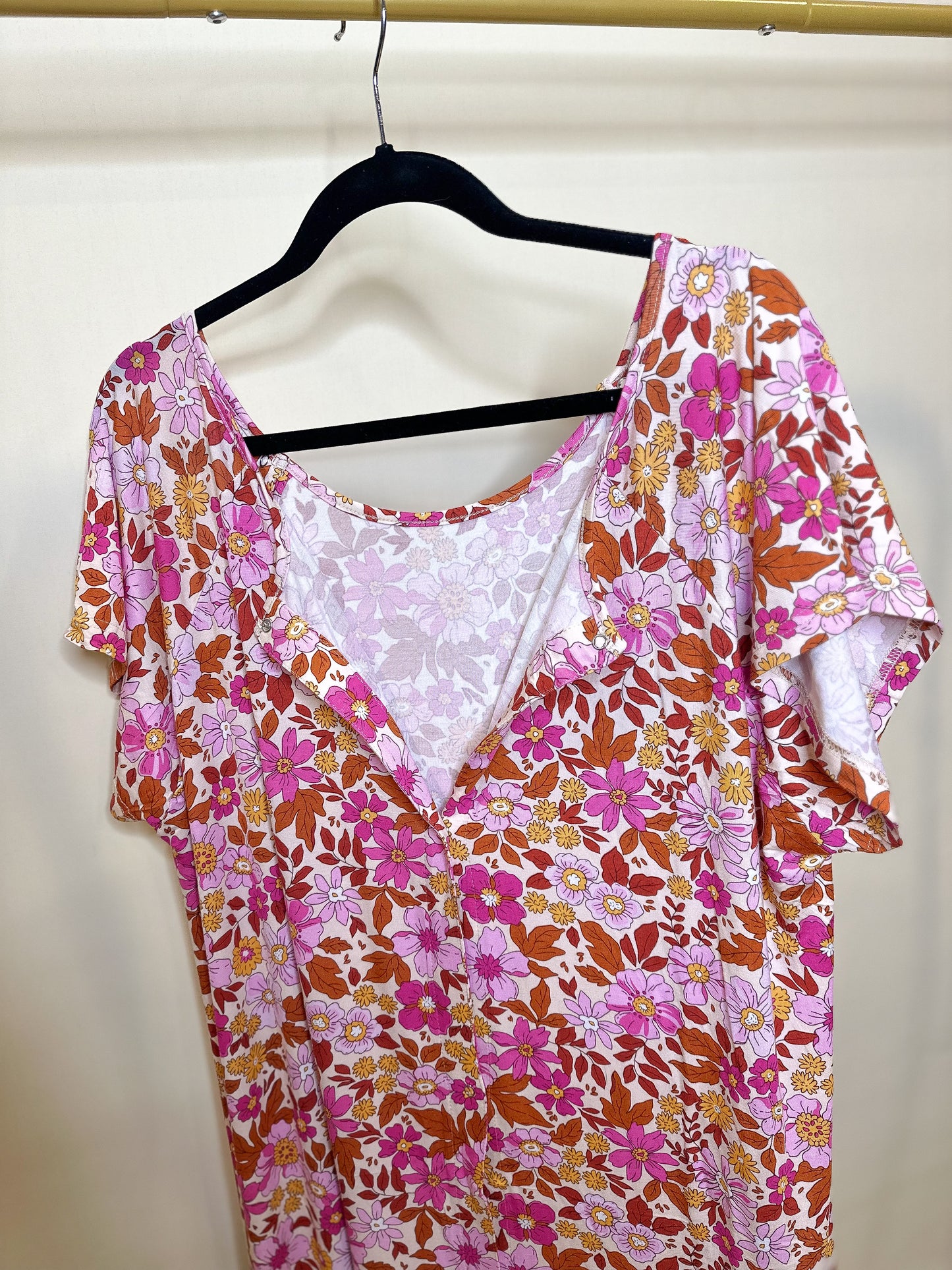 Wild Child Flower Mommy Labor Delivery Gown