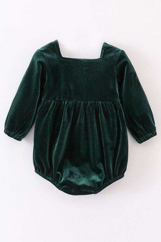 Velvet Lace Bubble Romper